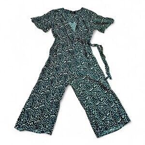 Minkpink Green Polka Dot Wrap Jumpsuit Size M
